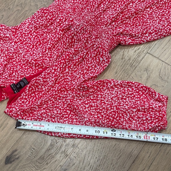 Kate and Lily Red Floral Midi Dress Size 12P - Picture 7 of 10